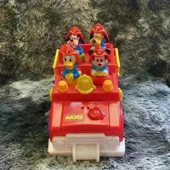 Mattel Disney Vtg 1989 Mickey
Mouse & Friends  Fire Truck
Motorized - Picture 6 of 13